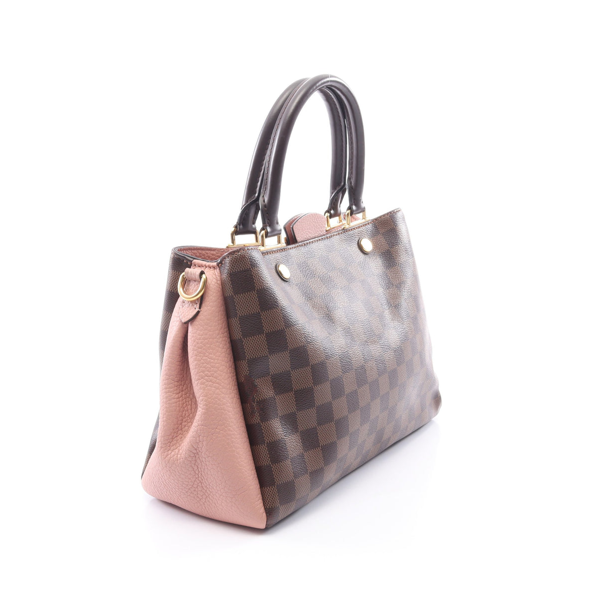 ブリタニー ダミエエベヌ マグノリア 2WAY ハンドバッグ PVC レザー ブラウン ピンク ルイヴィトン バッグ LOUIS VUITTON
