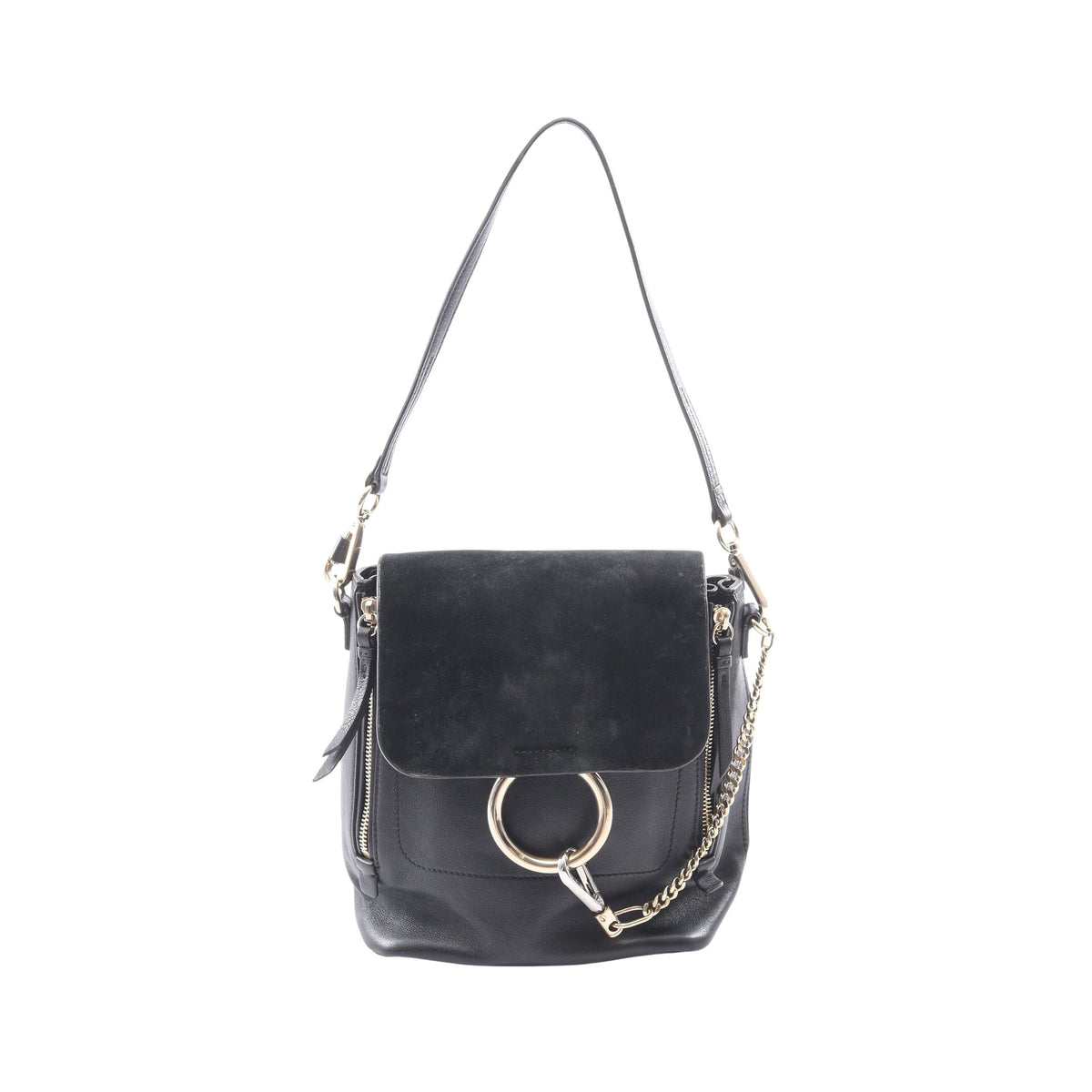 FAYE MINI フェイ ミニ 2WAY ミニリュック レザー スエード ブラック クロエ バッグ Chloe
