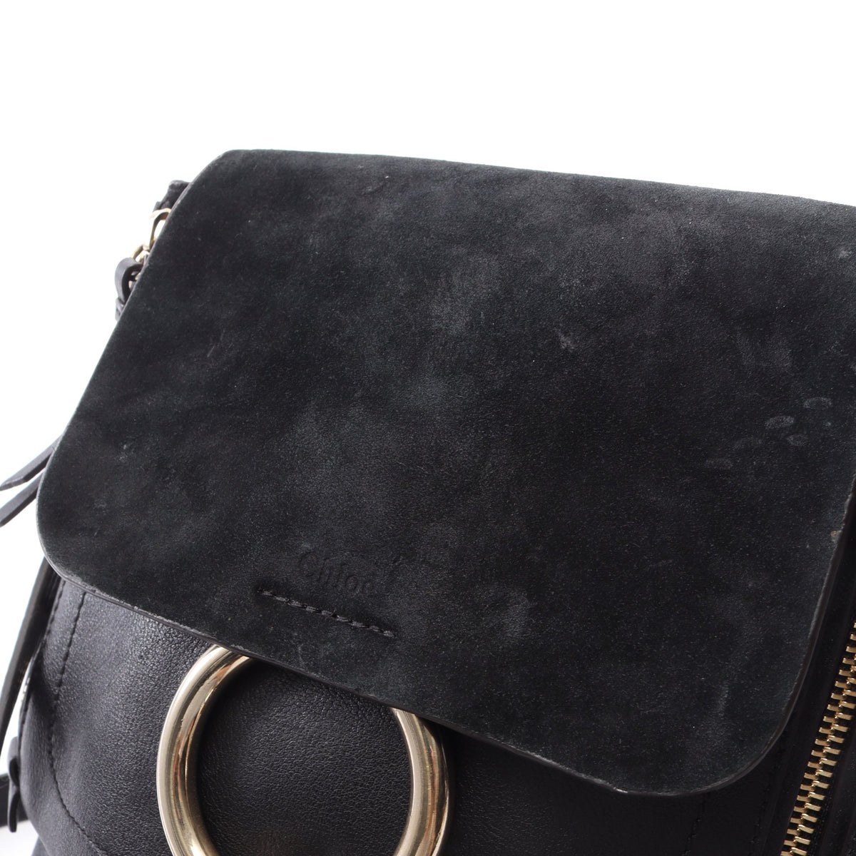 FAYE MINI フェイ ミニ 2WAY ミニリュック レザー スエード ブラック クロエ バッグ Chloe