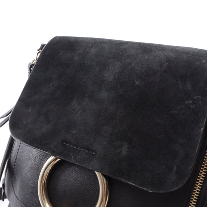 FAYE MINI フェイ ミニ 2WAY ミニリュック レザー スエード ブラック クロエ バッグ Chloe