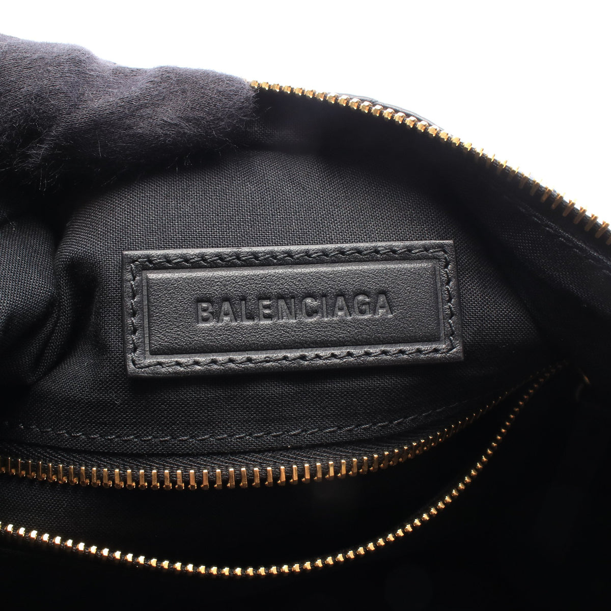 クラッシュ ホーボー ミディアム チェーンショルダーバッグ レザー ブラック バレンシアガ バッグ BALENCIAGA