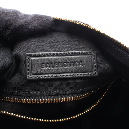 クラッシュ ホーボー ミディアム チェーンショルダーバッグ レザー ブラック バレンシアガ バッグ BALENCIAGA