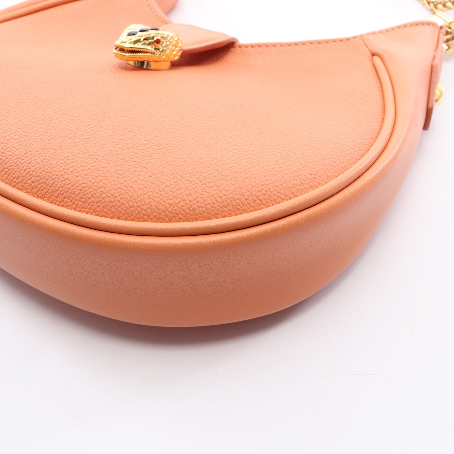セルペンティ エリプス スモール 2WAY ショルダーバッグ レザー コーラルオレンジ ブルガリ バッグ BVLGARI