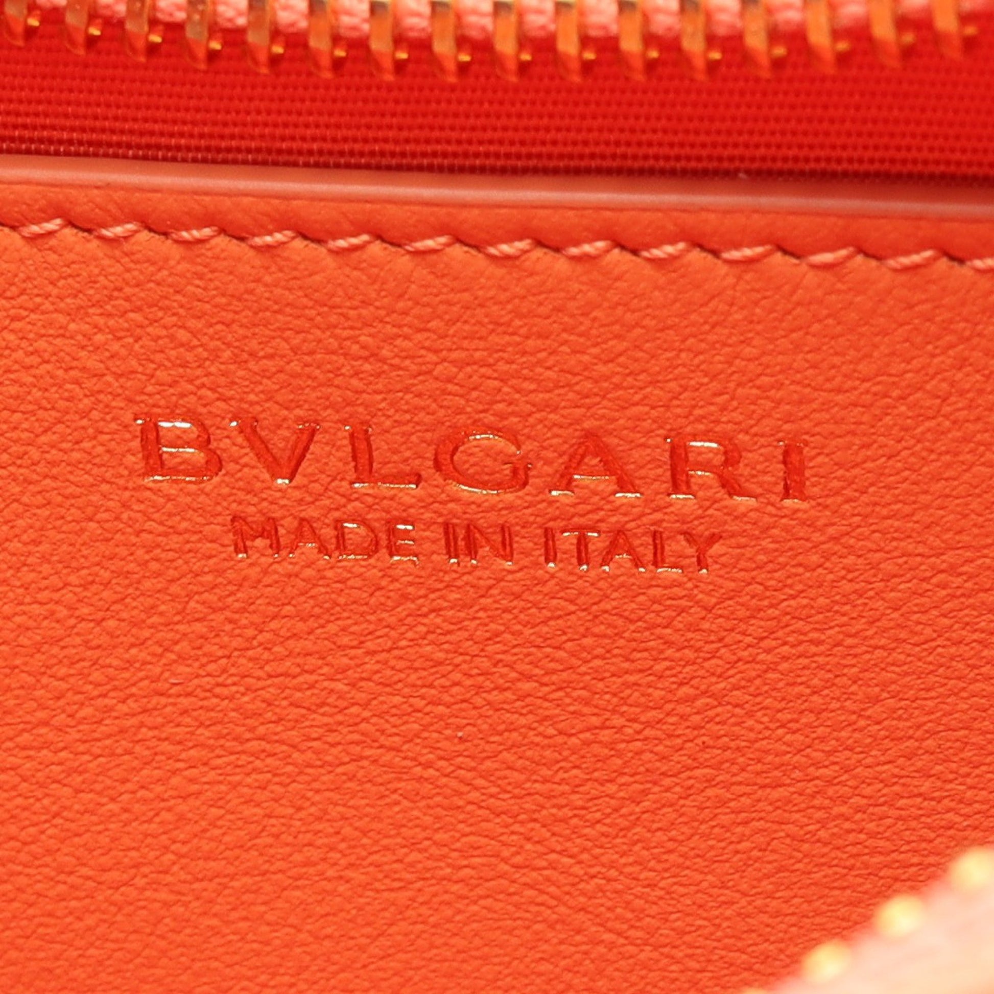 セルペンティ エリプス スモール 2WAY ショルダーバッグ レザー コーラルオレンジ ブルガリ バッグ BVLGARI