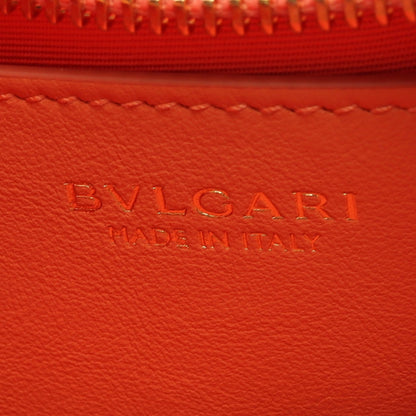 セルペンティ エリプス スモール 2WAY ショルダーバッグ レザー コーラルオレンジ ブルガリ バッグ BVLGARI