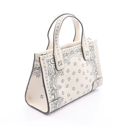 ELLA MICRO TOTE エラ マイクロ トート ペイズリー 2WAY ハンドバッグ レザー ホワイト ブラック トリーバーチ バッグ TORY BURCH