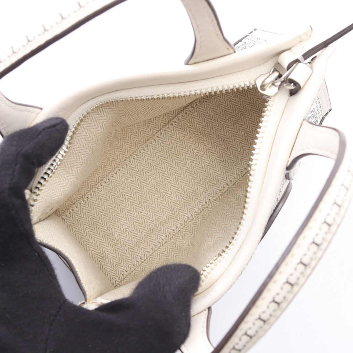ELLA MICRO TOTE エラ マイクロ トート ペイズリー 2WAY ハンドバッグ レザー ホワイト ブラック トリーバーチ バッグ TORY BURCH