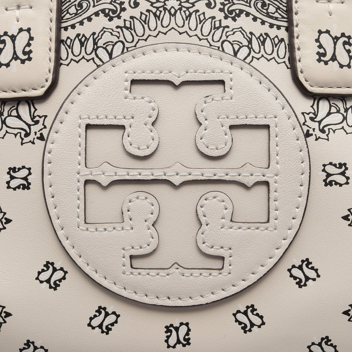 ELLA MICRO TOTE エラ マイクロ トート ペイズリー 2WAY ハンドバッグ レザー ホワイト ブラック トリーバーチ バッグ TORY BURCH