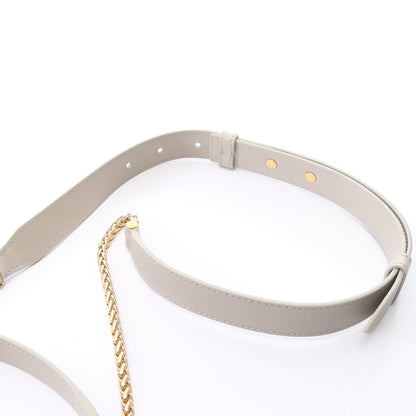 セルペンティ エリプス スモール 2WAY チェーンショルダーバッグ レザー ライトグレー ブルガリ バッグ BVLGARI