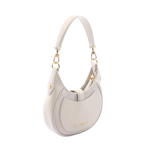 セルペンティ エリプス スモール 2WAY チェーンショルダーバッグ レザー ライトグレー ブルガリ バッグ BVLGARI