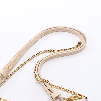 イージーポーチ モノグラムアンプラント クレーム 2WAY チェーンショルダーバッグ レザー アイボリー ルイヴィトン バッグ LOUIS VUITTON