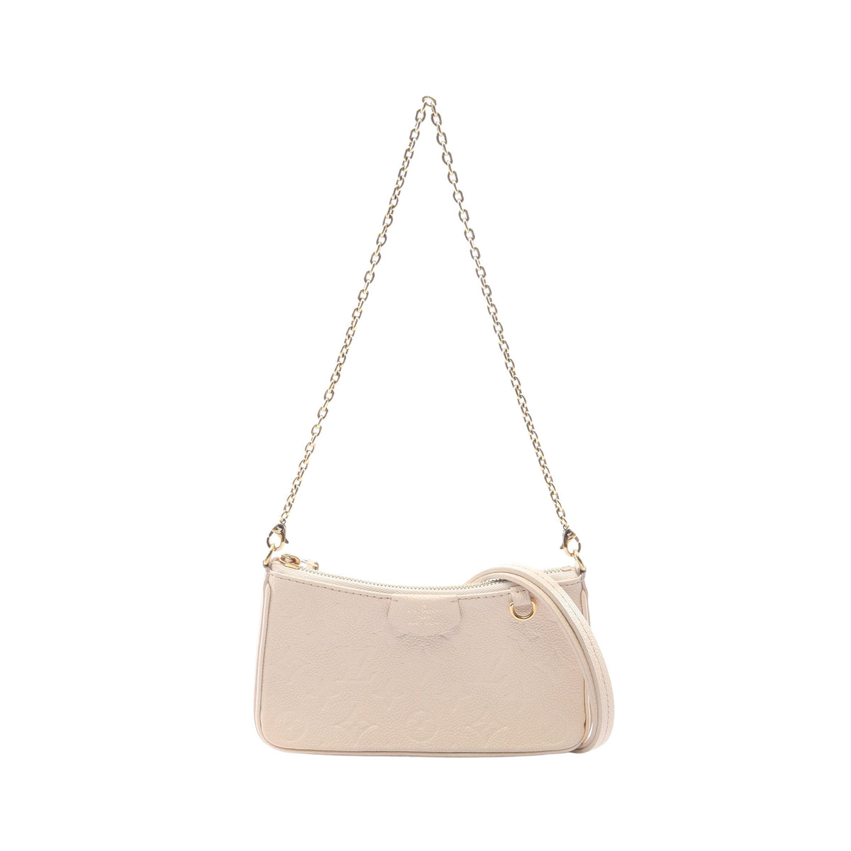 イージーポーチ モノグラムアンプラント クレーム 2WAY チェーンショルダーバッグ レザー アイボリー ルイヴィトン バッグ LOUIS VUITTON