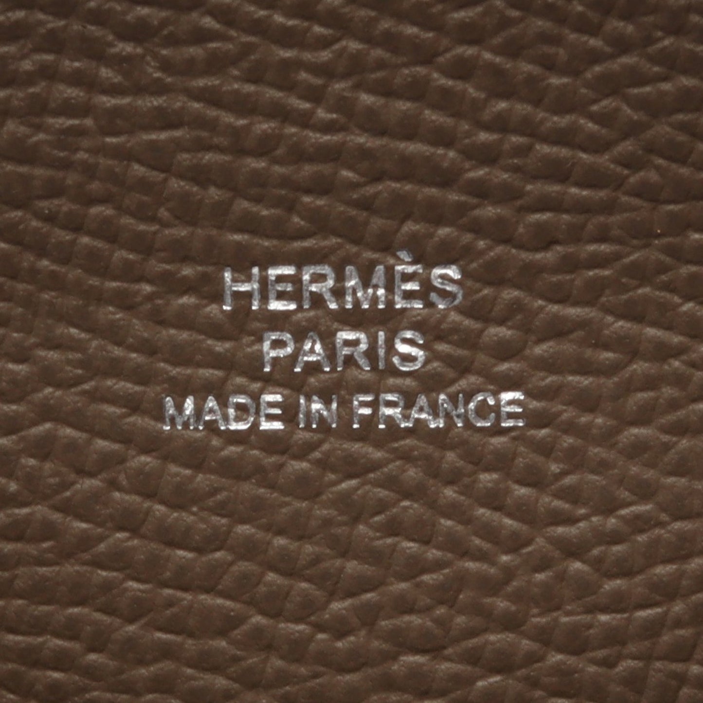 カルヴィ エトゥープ コインケース ヴォーエプソン グレーブラウン シルバー金具 U刻印 エルメス 財布・小物 HERMES