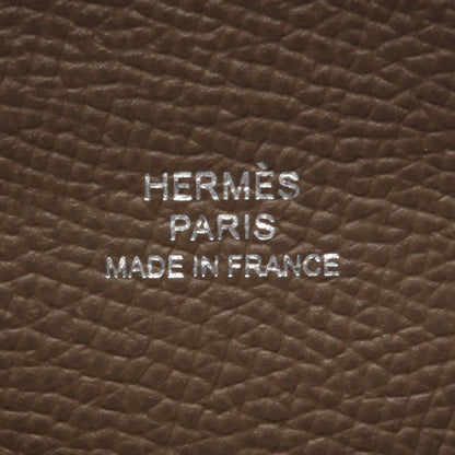 カルヴィ エトゥープ コインケース ヴォーエプソン グレーブラウン シルバー金具 U刻印 エルメス 財布・小物 HERMES