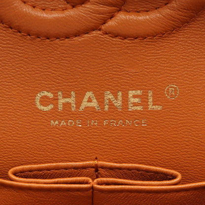 マトラッセ Wフラップ Wチェーンショルダーバッグ キャビアスキン ライトブラウン シルバー金具 シャネル バッグ CHANEL