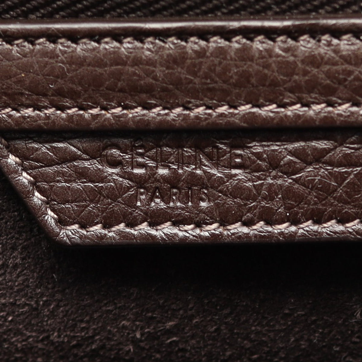 ラゲージ マイクロショッパー ハンドバッグ トートバッグ レザー ダークブラウン セリーヌ バッグ CELINE