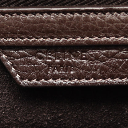 ラゲージ マイクロショッパー ハンドバッグ トートバッグ レザー ダークブラウン セリーヌ バッグ CELINE
