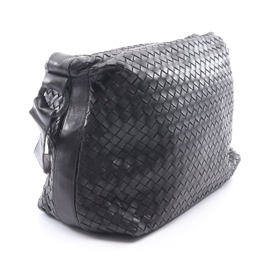 イントレチャート ショルダーバッグ レザー ブラック ボッテガヴェネタ バッグ BOTTEGA VENETA
