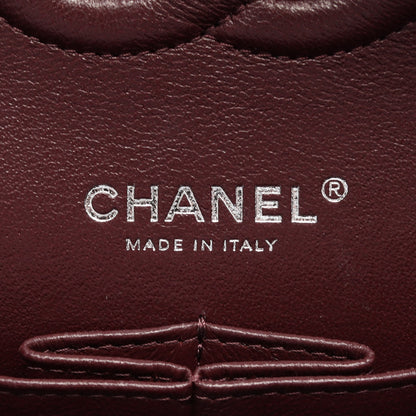 マトラッセ Wフラップ Wチェーンショルダーバッグ キャビアスキン ブラック シルバー金具 シャネル バッグ CHANEL