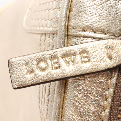 アマソナ マイクロ ミニ キーリング付き ハンドバッグ レザー シャンパンゴールド ロエベ バッグ LOEWE