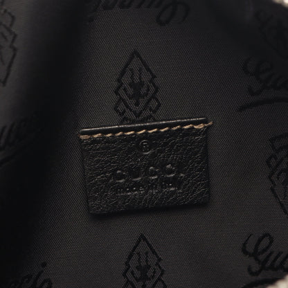 クレスト ショルダーバッグ レザー ブラック グッチ バッグ GUCCI
