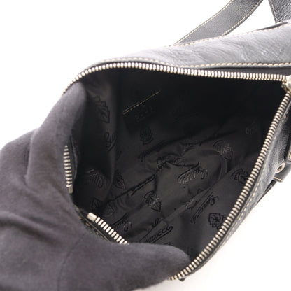 クレスト ショルダーバッグ レザー ブラック グッチ バッグ GUCCI
