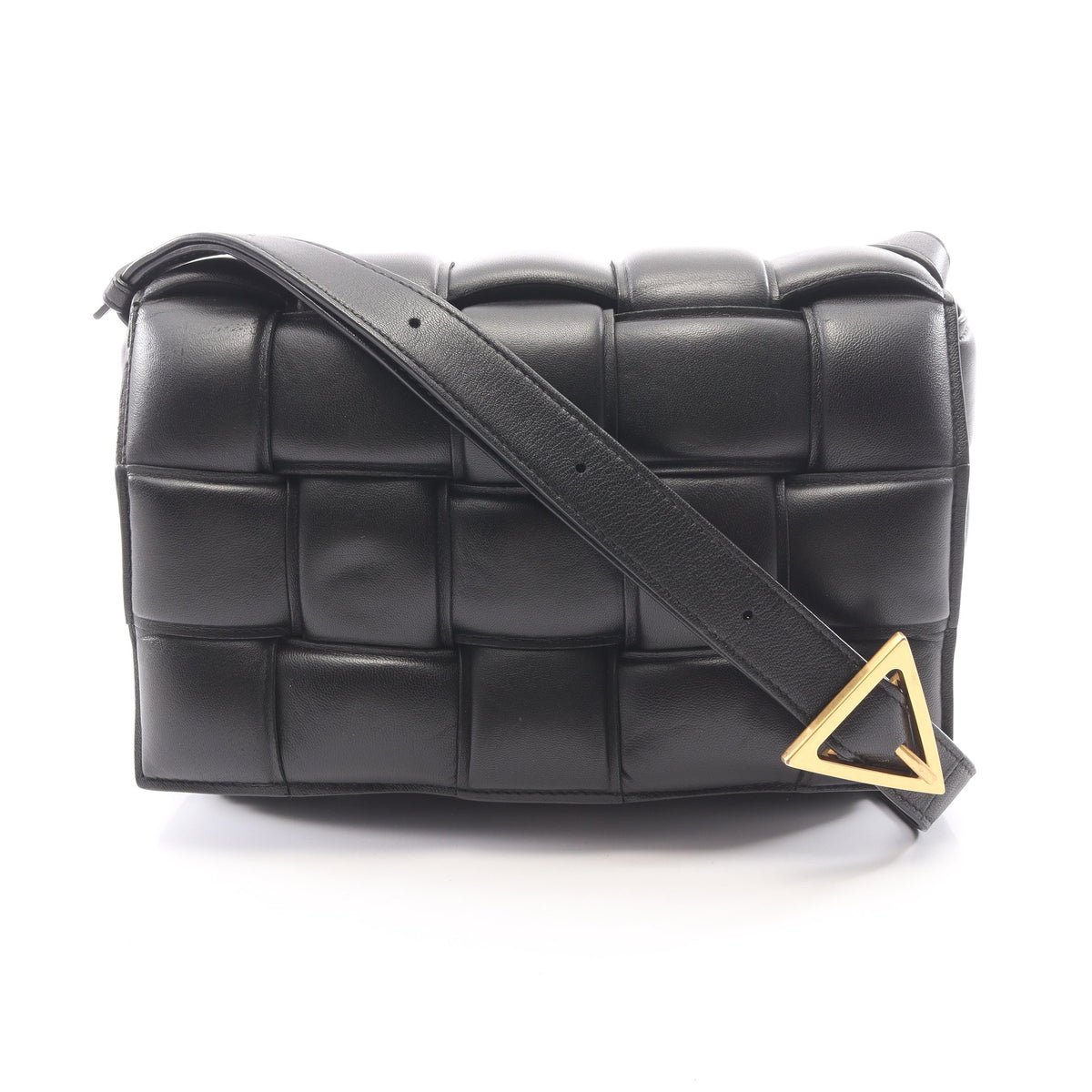 パデッド カセット ショルダーバッグ レザー ブラック ボッテガヴェネタ バッグ BOTTEGA VENETA