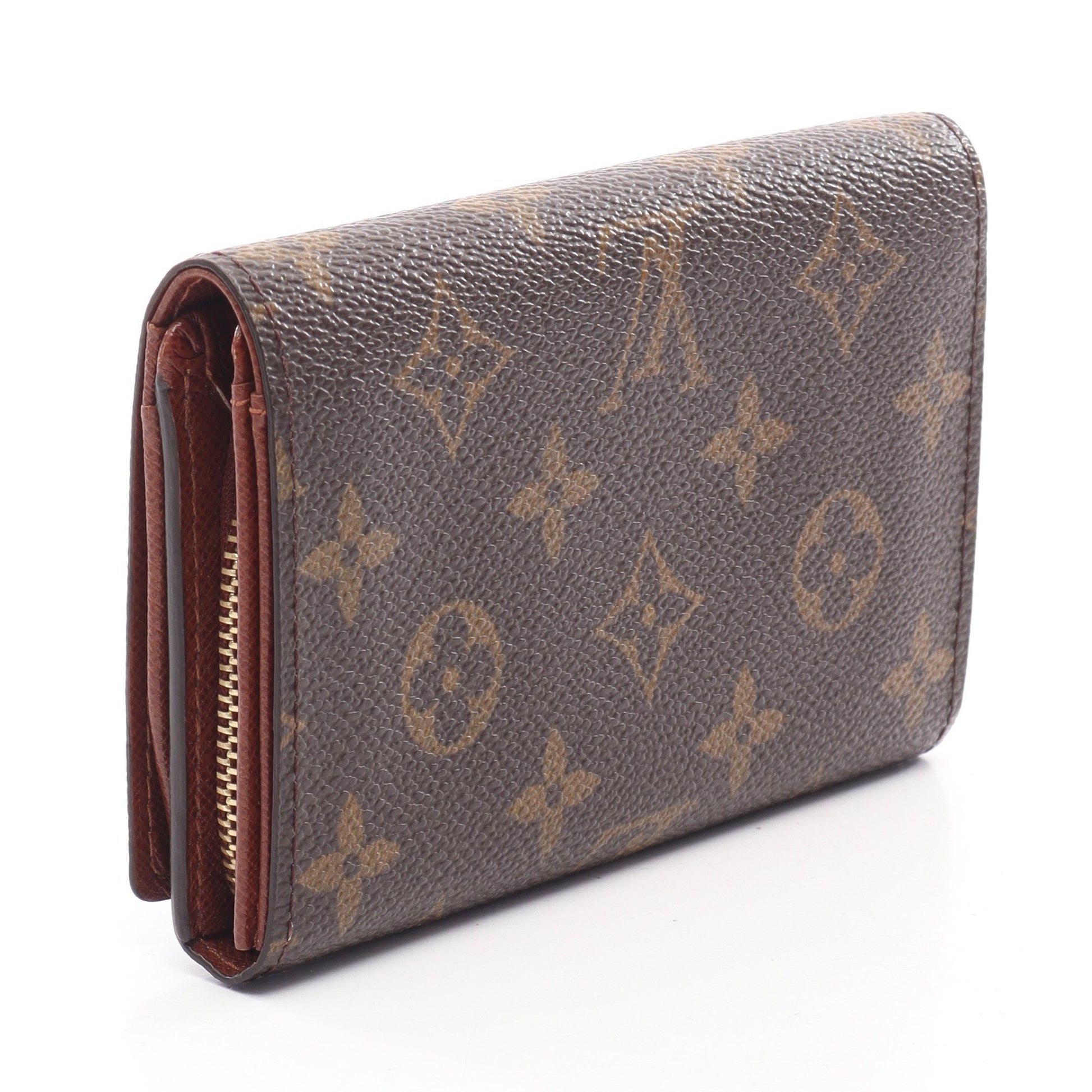 ポルトモネ ビエ トレゾール モノグラム 二つ折り財布 PVC レザー ブラウン ルイヴィトン 財布・小物 LOUIS VUITTON