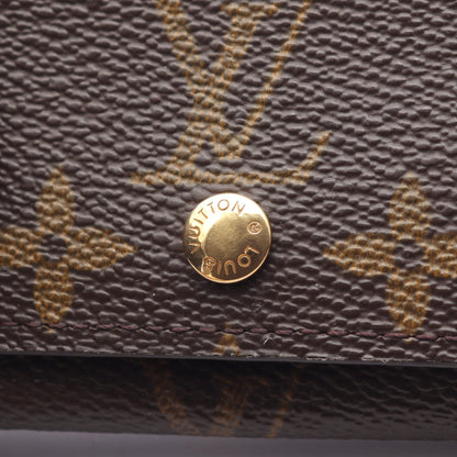 ポルトモネ ビエ トレゾール モノグラム 二つ折り財布 PVC レザー ブラウン ルイヴィトン 財布・小物 LOUIS VUITTON
