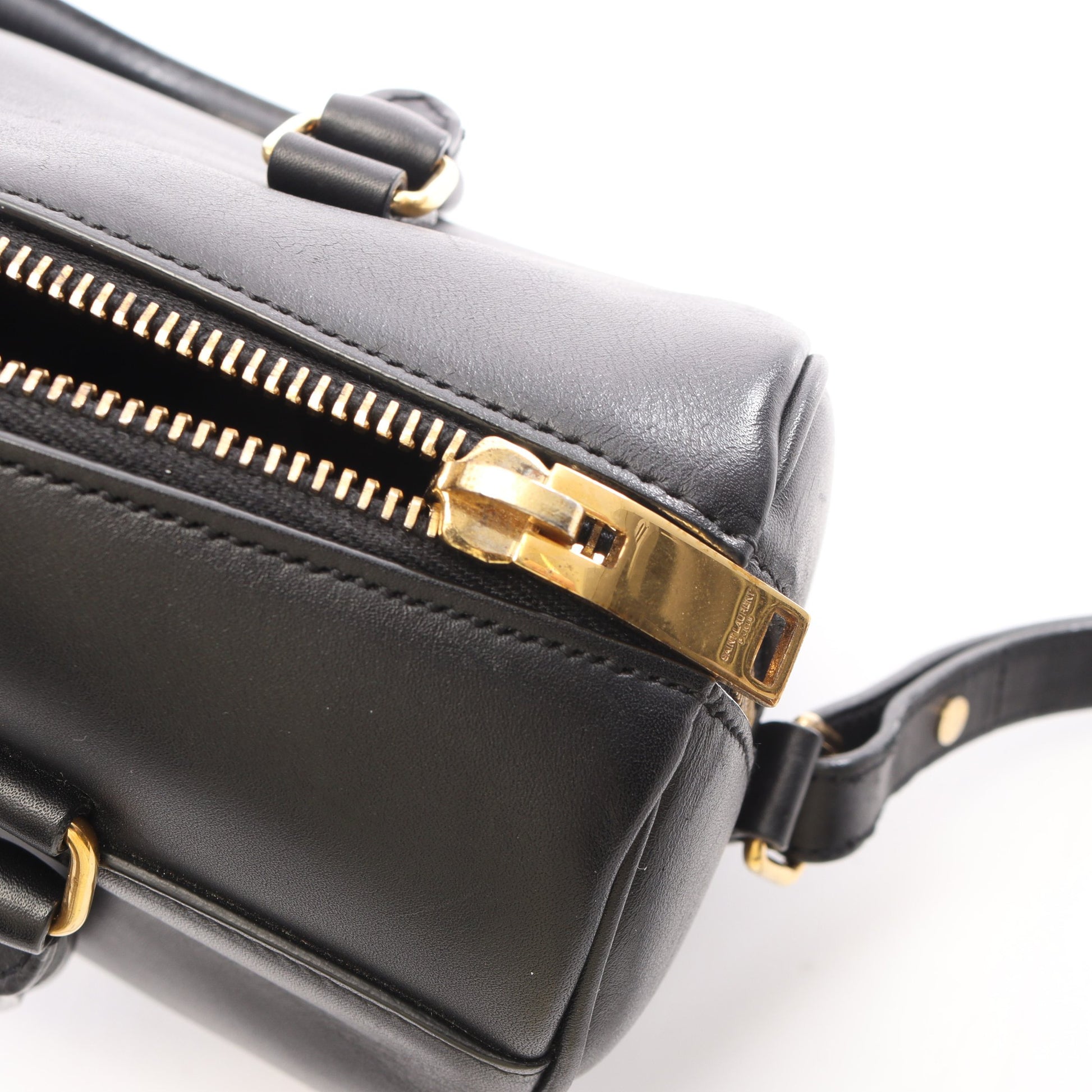 ベイビーダッフル 2WAY ハンドバッグ レザー ブラック サンローランパリ バッグ SAINT LAURENT PARIS