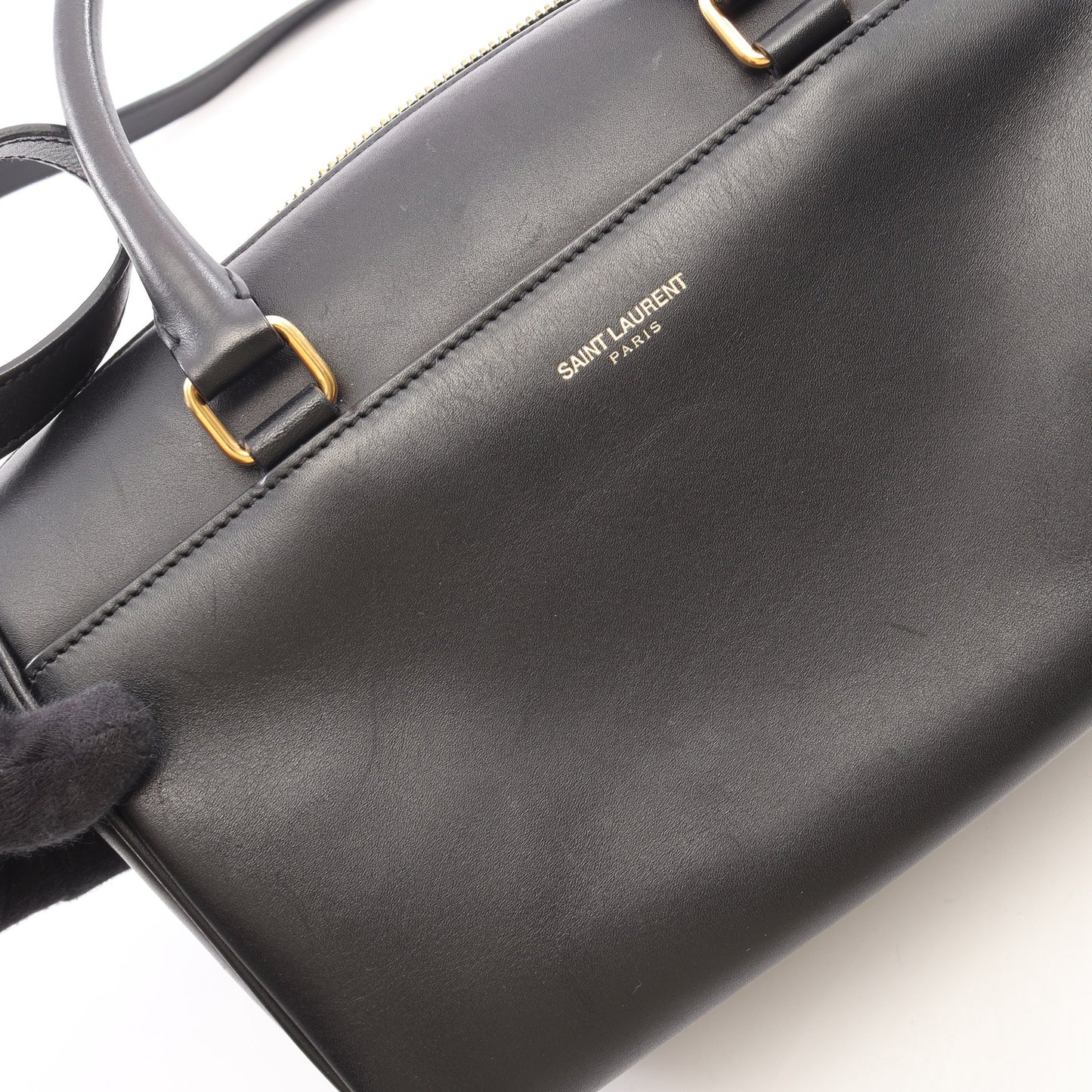 ベイビーダッフル 2WAY ハンドバッグ レザー ブラック サンローランパリ バッグ SAINT LAURENT PARIS