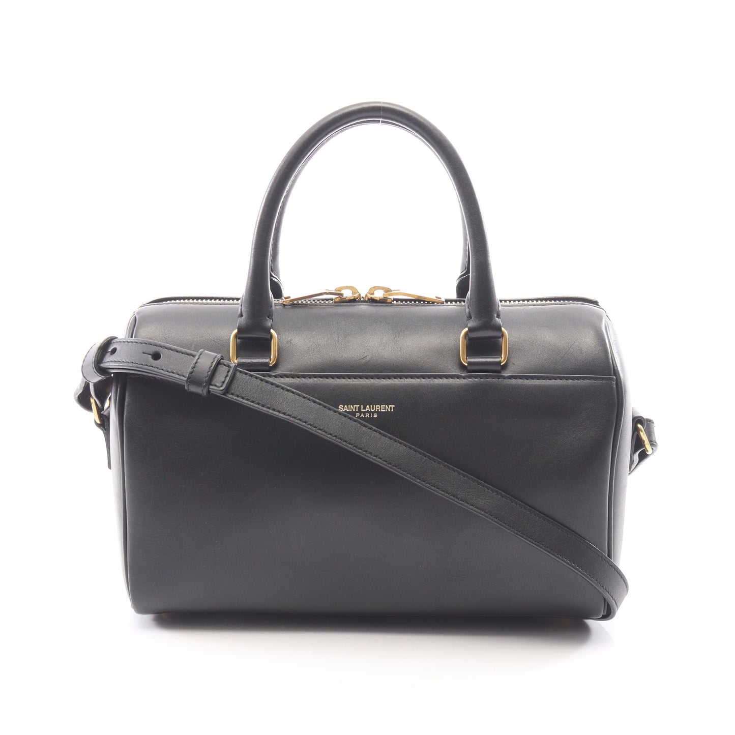 ベイビーダッフル 2WAY ハンドバッグ レザー ブラック サンローランパリ バッグ SAINT LAURENT PARIS