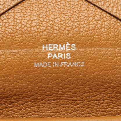 カルヴィデュオ セサミ コインケース シェーブル イエローブラウン シルバー金具 B刻印 エルメス 財布・小物 HERMES