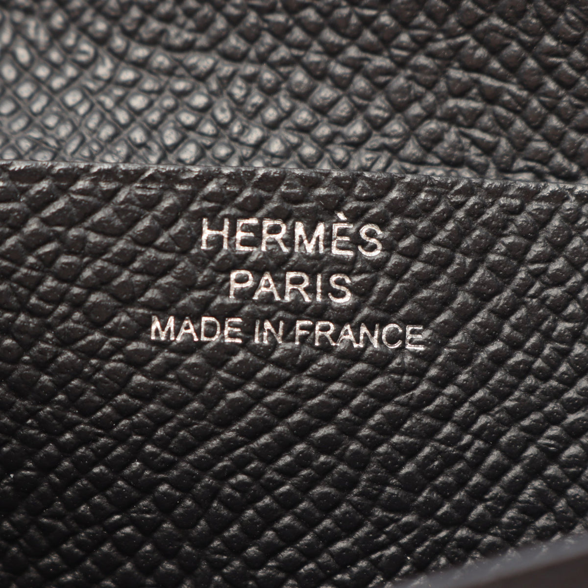 ベアンコンパクト 二つ折り財布 ヴォーエプソン ブラック シルバー金具 B刻印 エルメス 財布・小物 HERMES