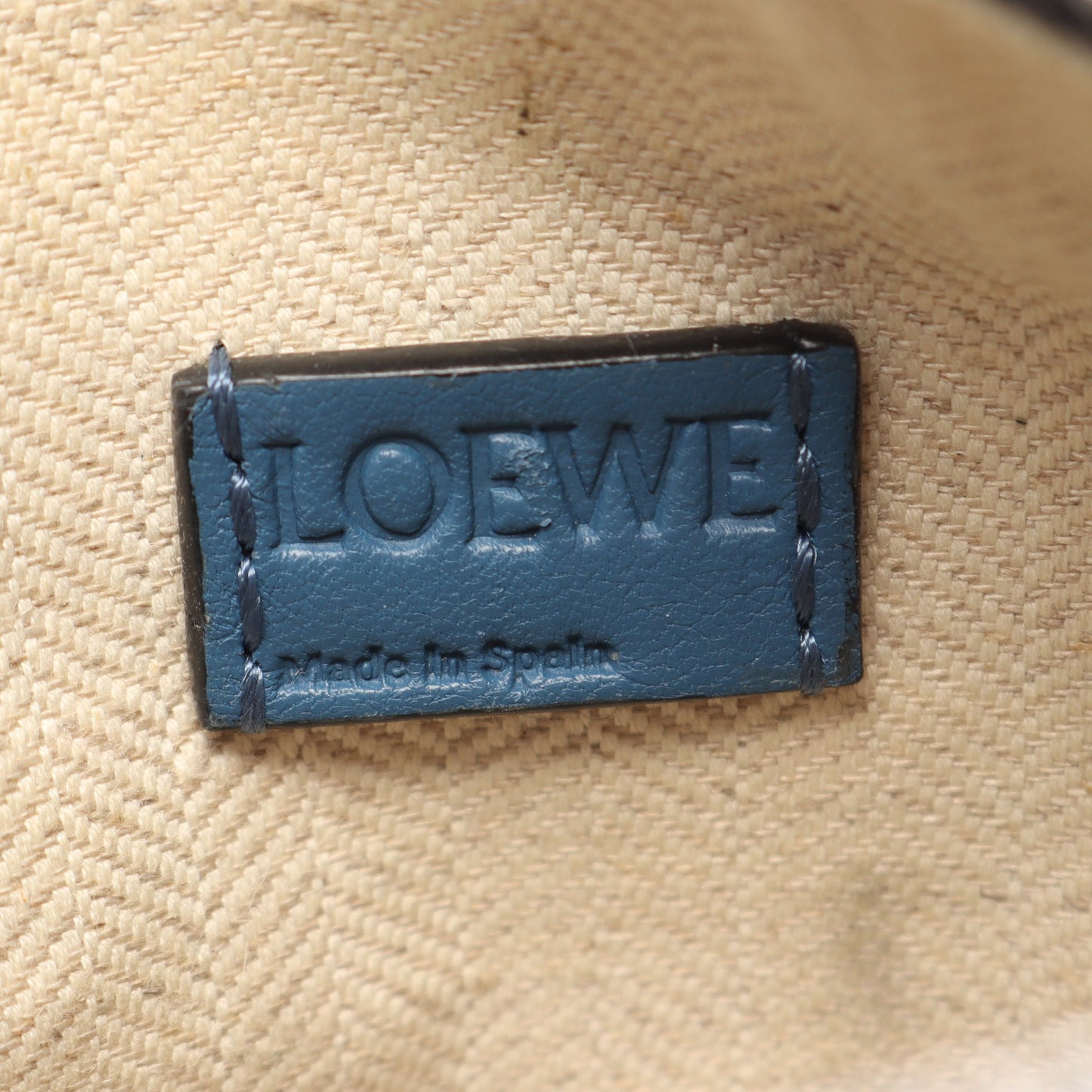 パズルバッグ ミニ ハンドバッグ レザー ダークブルー ロエベ バッグ LOEWE