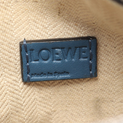 パズルバッグ ミニ ハンドバッグ レザー ダークブルー ロエベ バッグ LOEWE