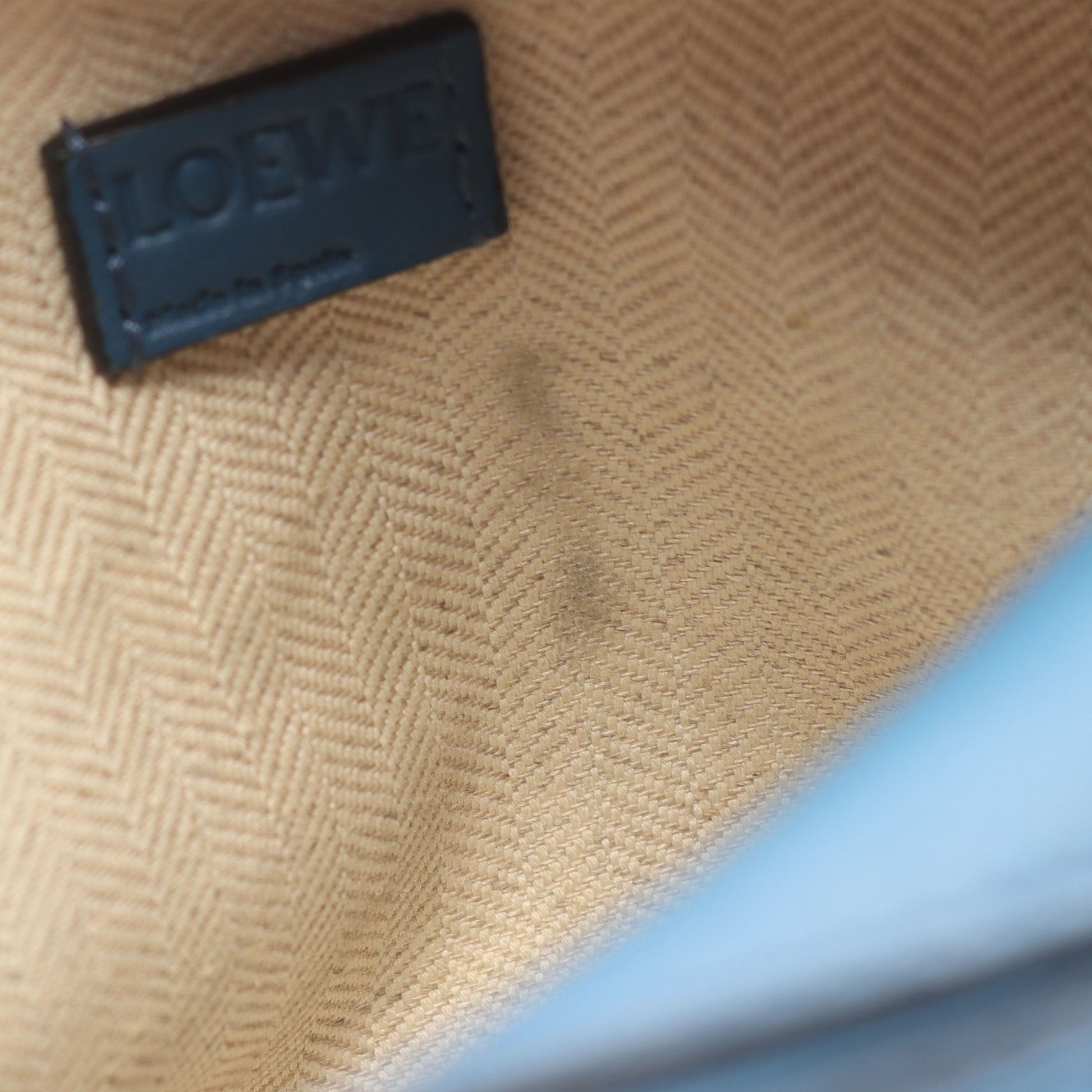 パズルバッグ ミニ ハンドバッグ レザー ダークブルー ロエベ バッグ LOEWE