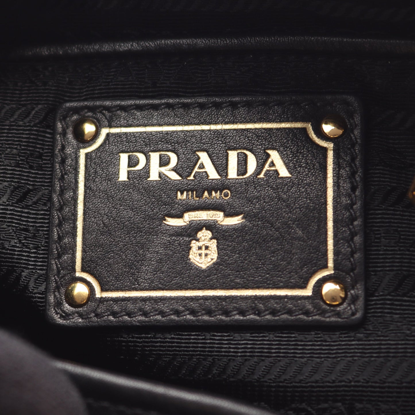 リボン 2WAY ハンドバッグ レザー ブラック プラダ バッグ PRADA