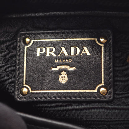 リボン 2WAY ハンドバッグ レザー ブラック プラダ バッグ PRADA