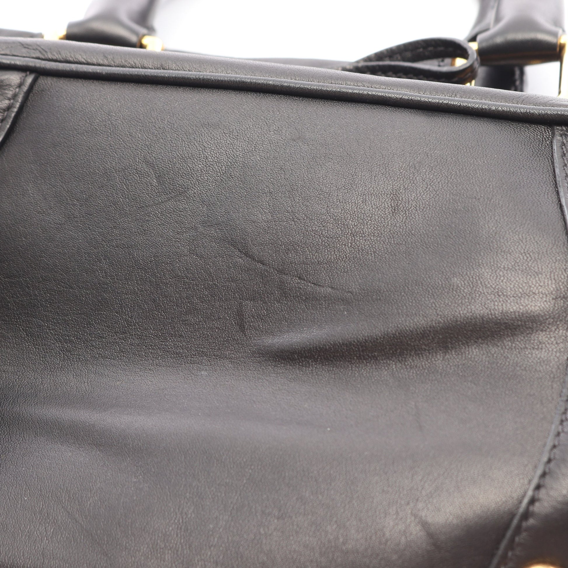 リボン 2WAY ハンドバッグ レザー ブラック プラダ バッグ PRADA