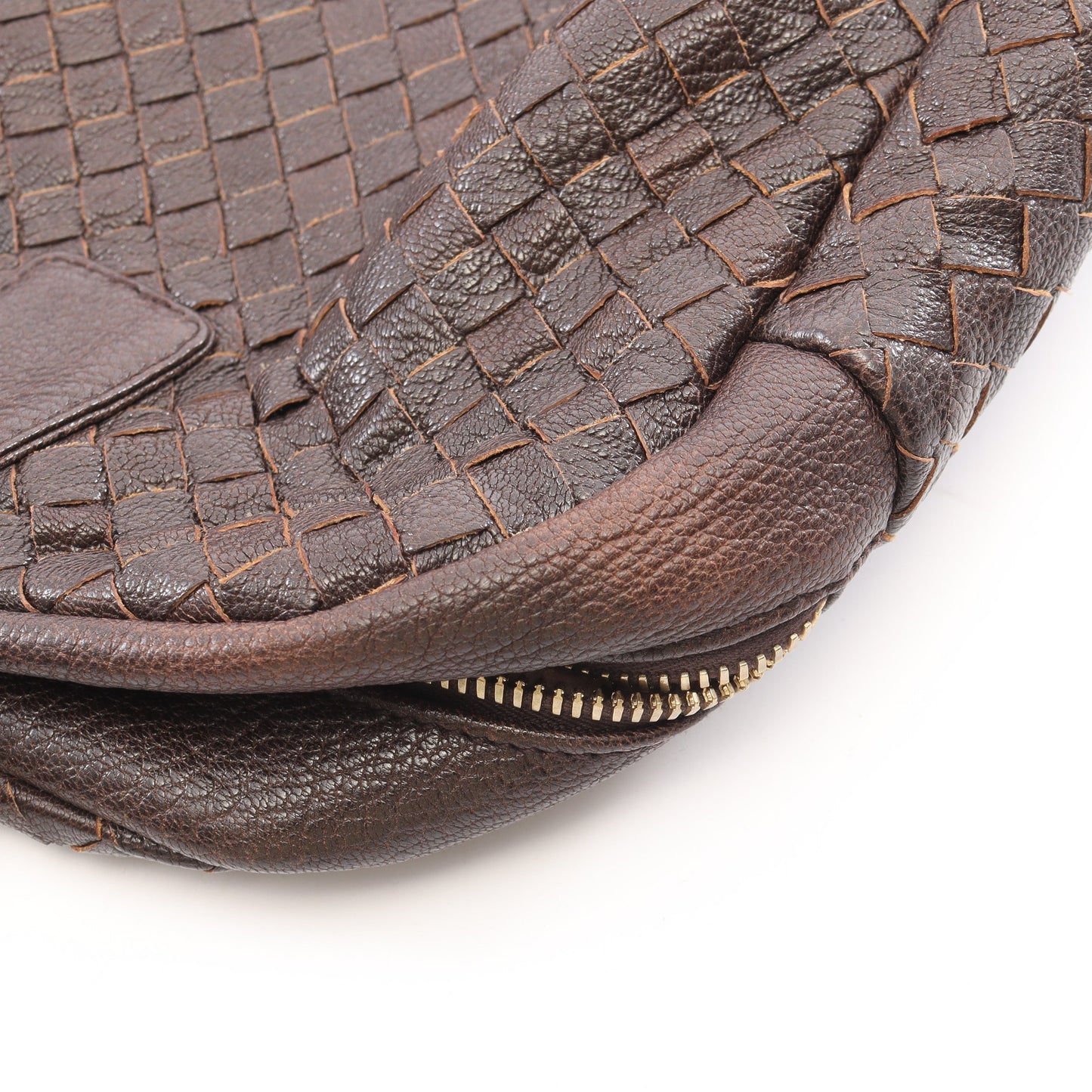 イントレチャート ハンドバッグ トートバッグ レザー ダークブラウン ボッテガヴェネタ バッグ BOTTEGA VENETA