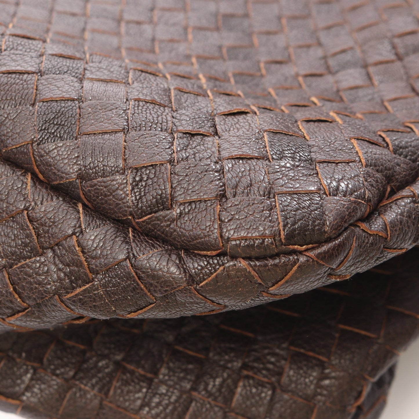 イントレチャート ハンドバッグ トートバッグ レザー ダークブラウン ボッテガヴェネタ バッグ BOTTEGA VENETA