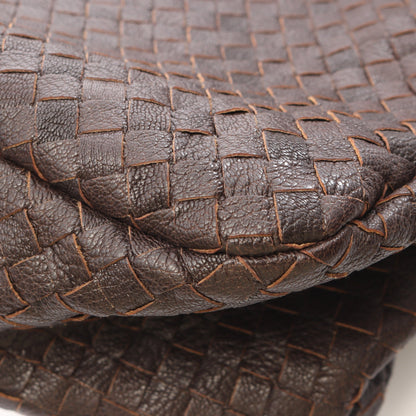 イントレチャート ハンドバッグ トートバッグ レザー ダークブラウン ボッテガヴェネタ バッグ BOTTEGA VENETA