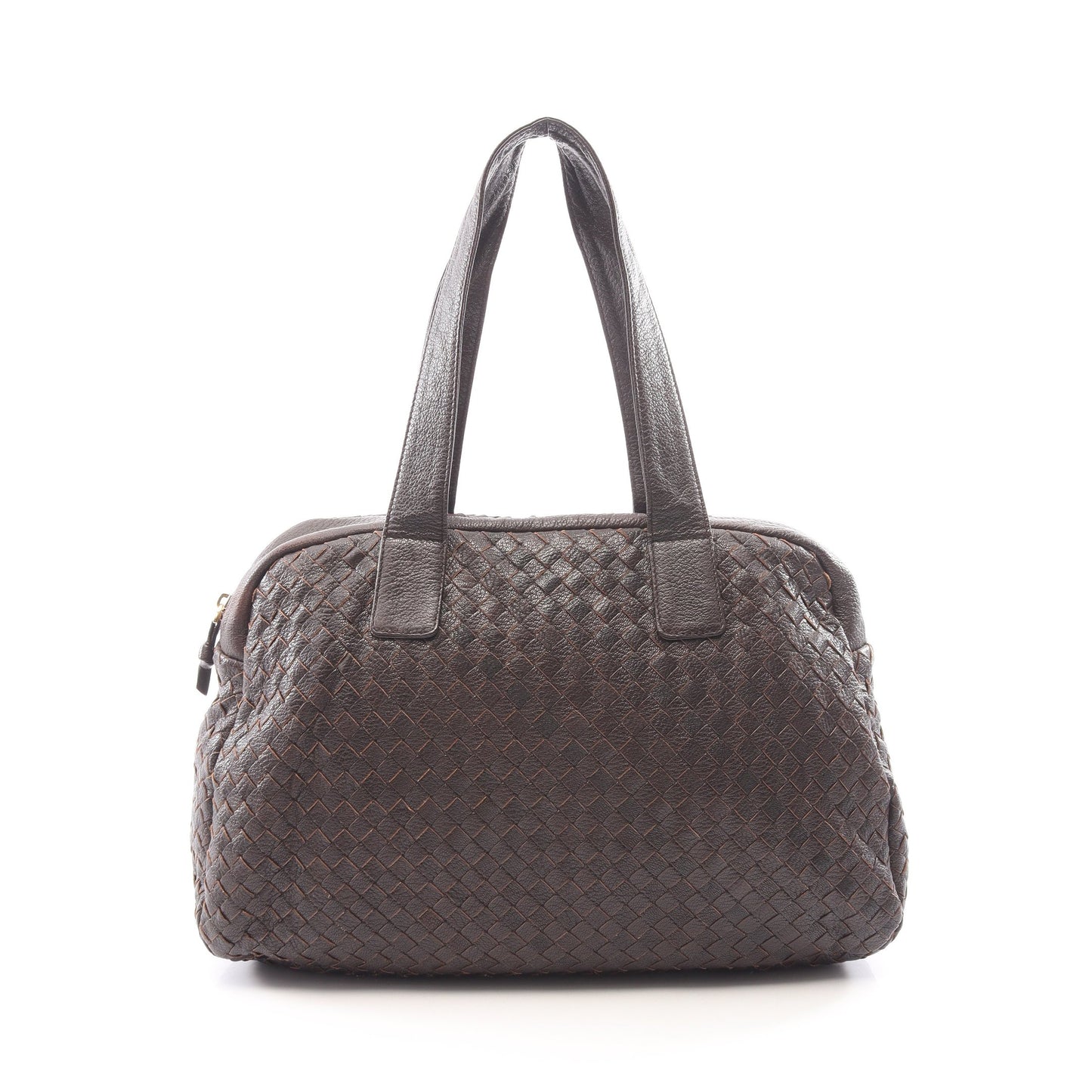 イントレチャート ハンドバッグ トートバッグ レザー ダークブラウン ボッテガヴェネタ バッグ BOTTEGA VENETA