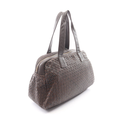 イントレチャート ハンドバッグ トートバッグ レザー ダークブラウン ボッテガヴェネタ バッグ BOTTEGA VENETA
