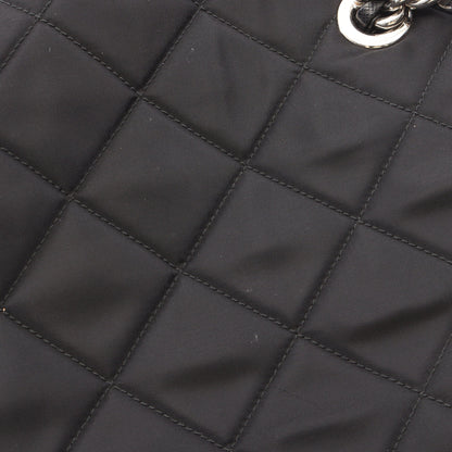 TESSUTO IMPUNTU チェーンショルダーバッグ ナイロン サフィアーノレザー ブラック プラダ バッグ PRADA