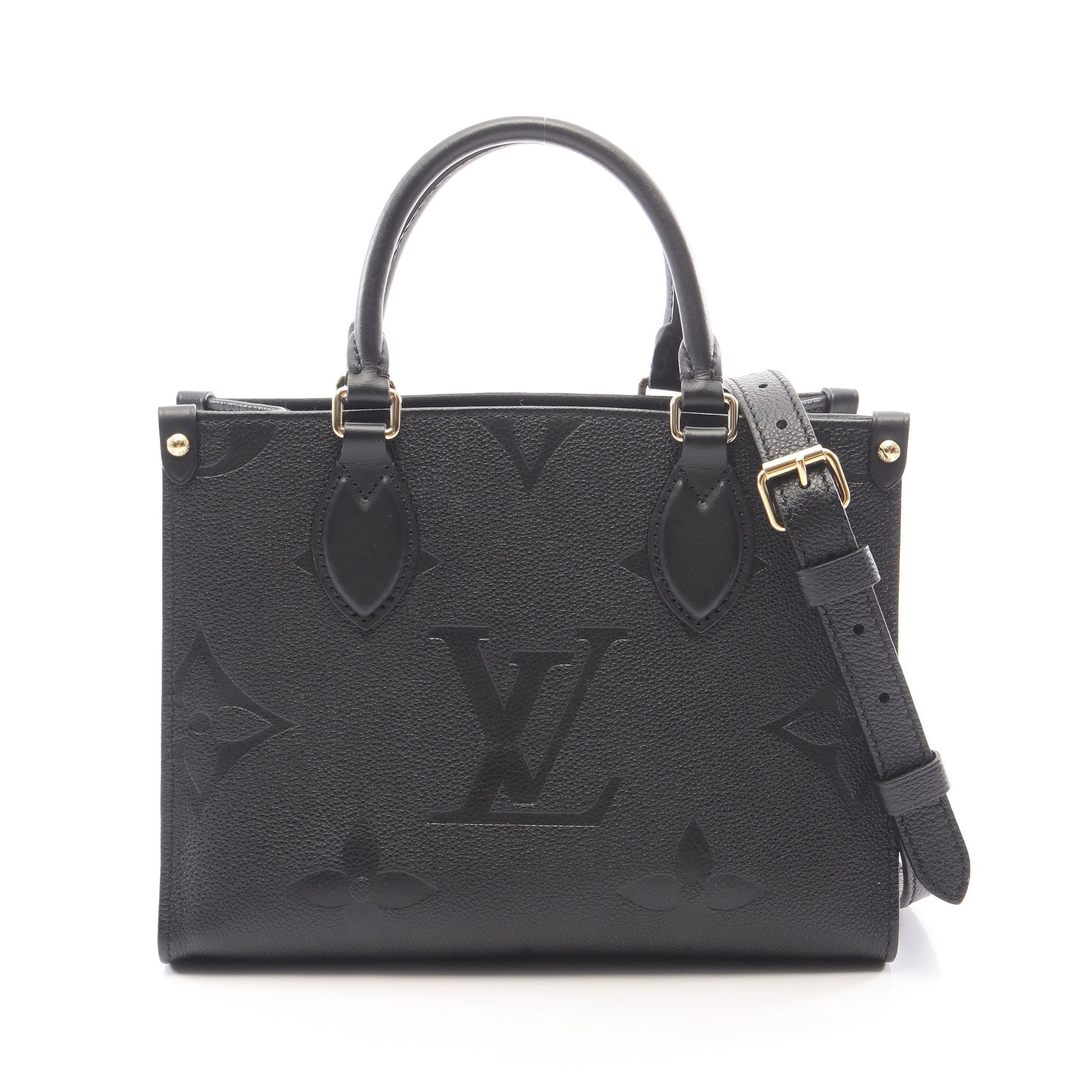 オンザゴーPM モノグラムアンプラント ノワール 2WAY ハンドバッグ レザー ブラック ルイヴィトン バッグ LOUIS VUITTON
