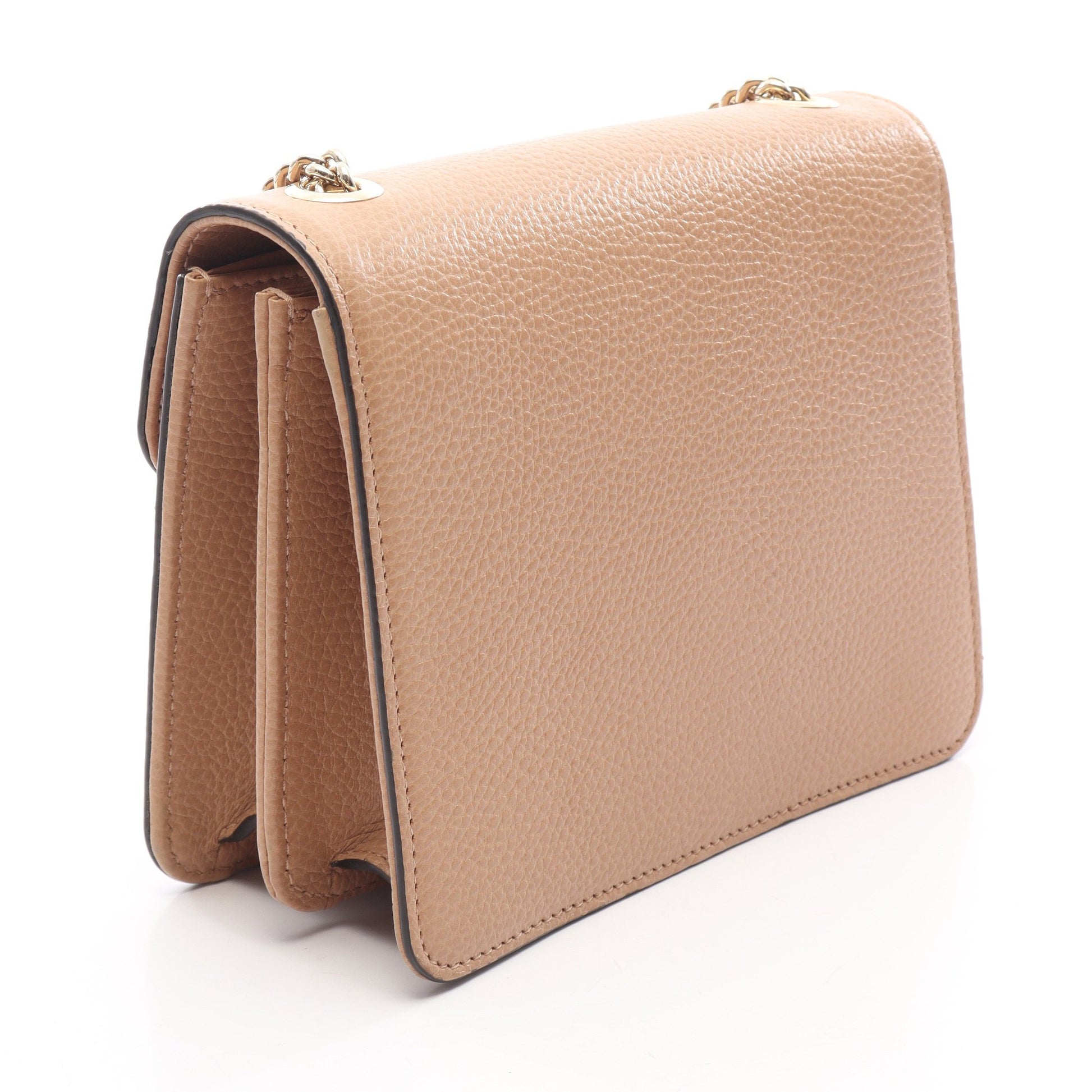 インターロッキングG チェーンショルダーバッグ レザー グレーベージュ グッチ バッグ GUCCI