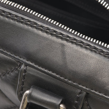 ワイルドステッチ ハンドバッグ レザー ブラック シルバー金具 シャネル バッグ CHANEL