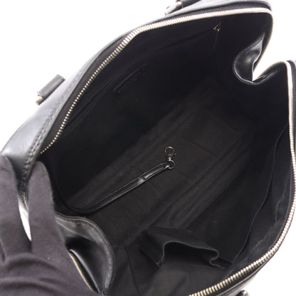 ワイルドステッチ ハンドバッグ レザー ブラック シルバー金具 シャネル バッグ CHANEL